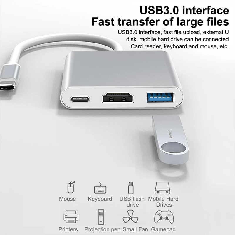 3 in 1 USB Type C Hub to 4K HD - огляд і ціна Huawei Tablet Accessories