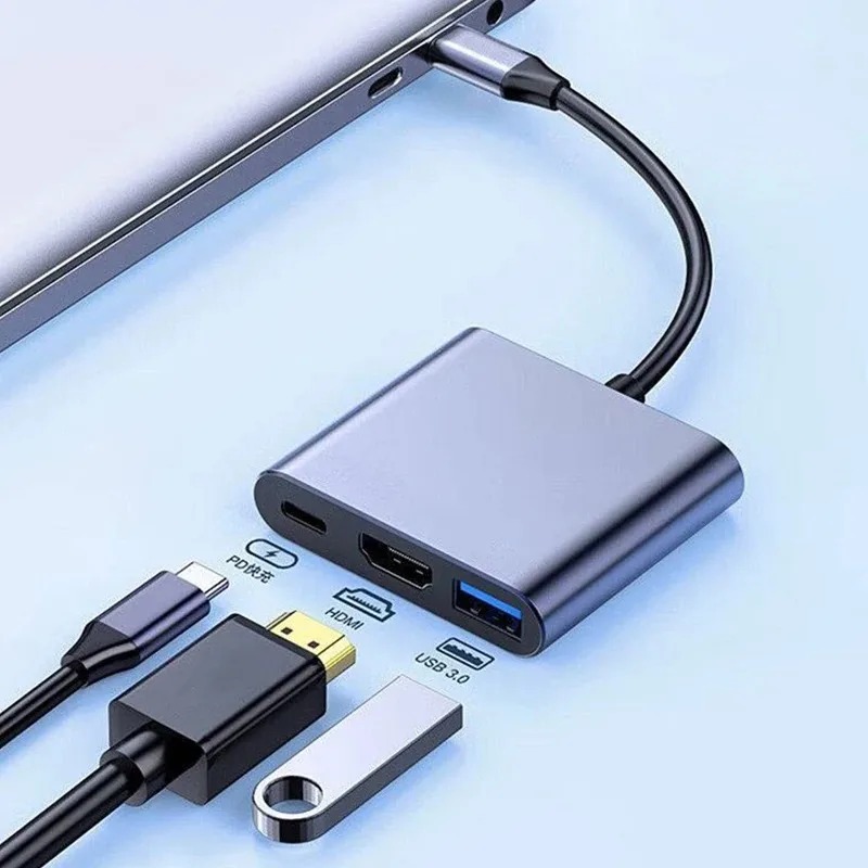 USB C HUB 3in1 Type C 3.0 to H - огляд і ціна Hdmi Adapter Tablet