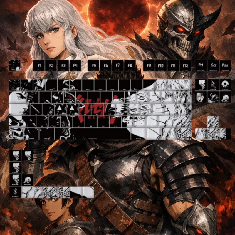 BERSERK Theme Anime Keycap 98  - огляд і ціна Tablet Gaming Accessories