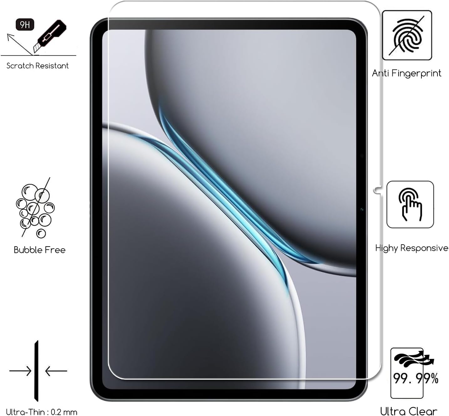 1 PCS 9H Tempered Glass Screen - огляд і ціна Oneplus Tablet Accessories