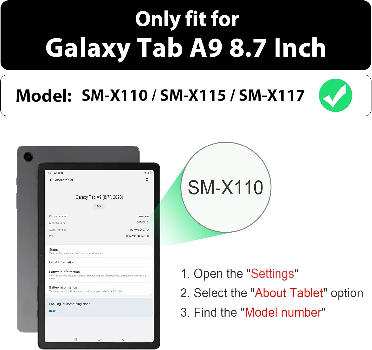 For Samsung Galaxy Tab A9 2023 - огляд і ціна Samsung Tablet A9 Accessories